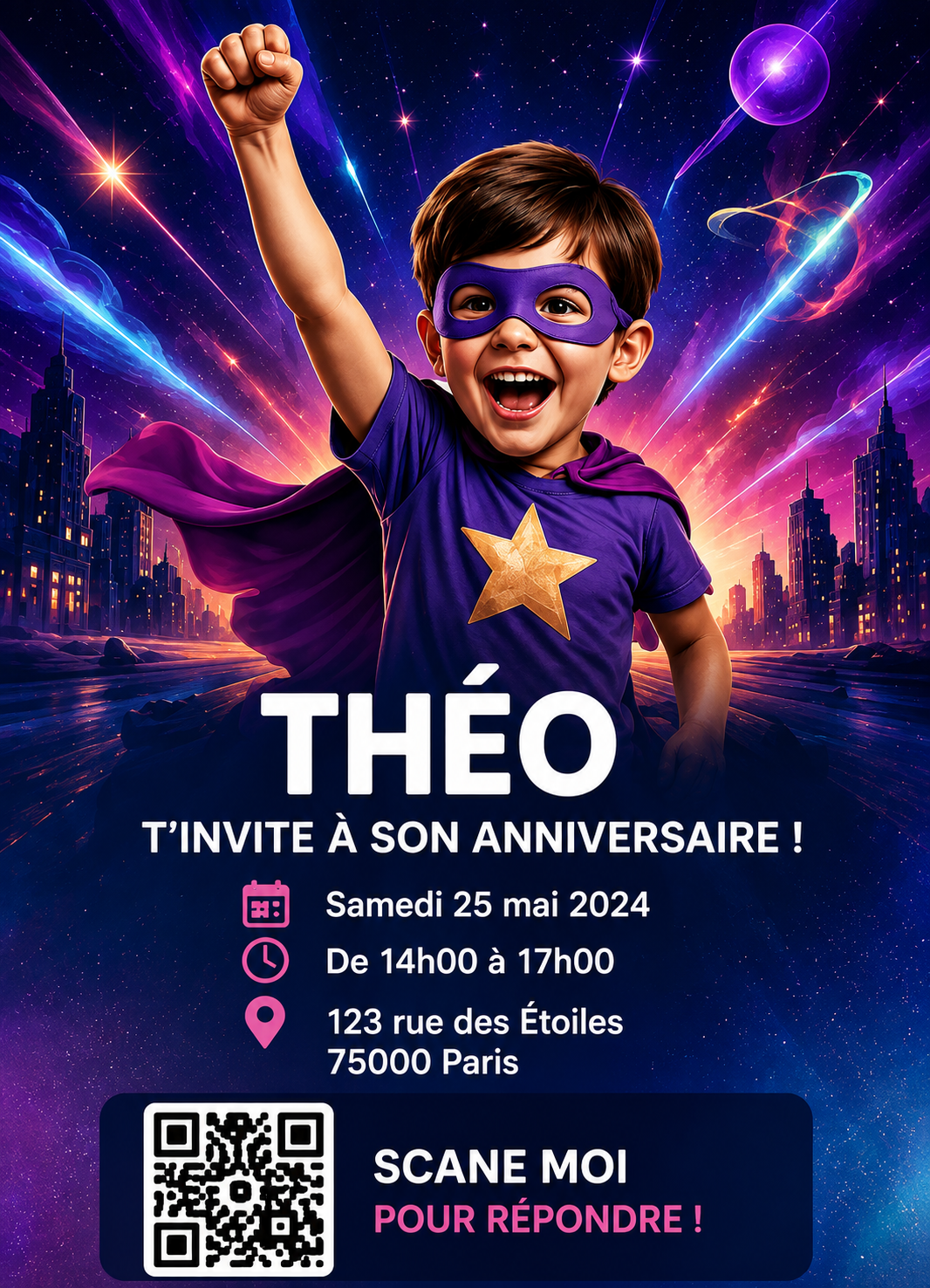 Exemple d’invitation Annivéo
