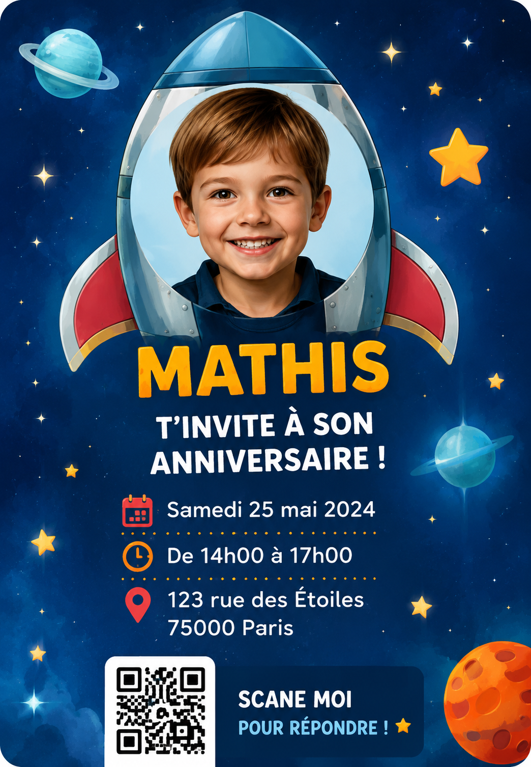 Exemple d’invitation Annivéo